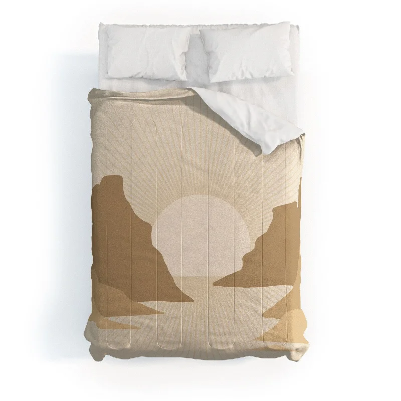 Full - size comforters suitable for full - sized beds in guest rooms or small bedroomsIveta Abolina Valley Sunset Tan Made To Order Full Comforter Full - size comforters suitable for full - sized beds in guest rooms or small bedroomsIveta Abolina Valley Sunset Tan Made To Order Full Comforter