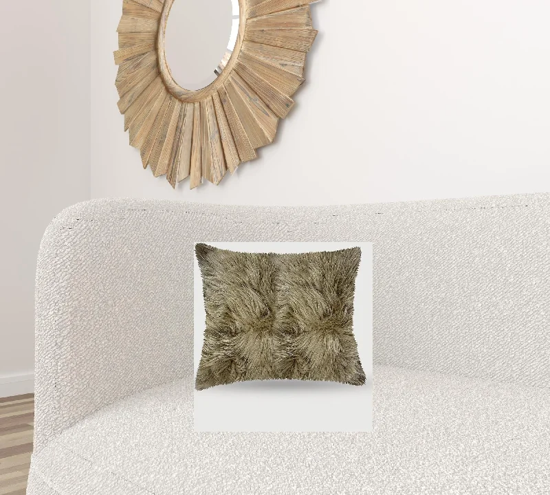 Hypoallergenic Pillows for Allergy SufferersTaupe Natural Sheepskin Square Pillow