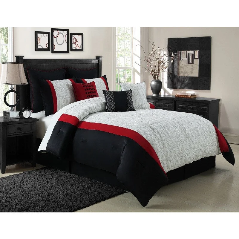 Microfiber - filled comforters that are lightweight and easy to care forGiovanni 9-piece Embroidered Comforter Set