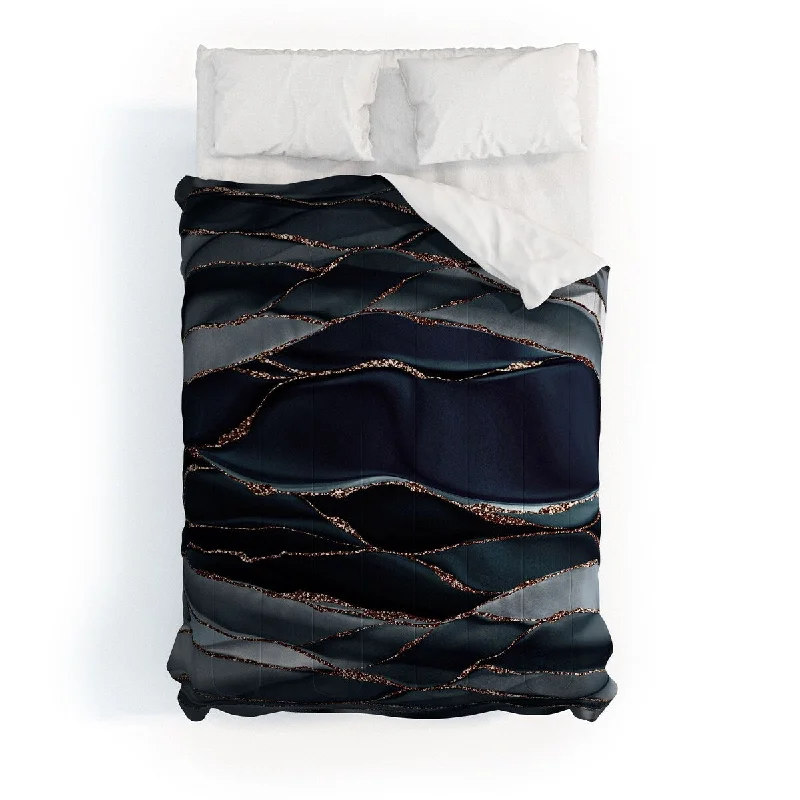 Down - filled comforters for supreme warmth and lightnessUtart Midnight Marble Deep Ocean Waves Made To Order Full Comforter Set Down - filled comforters for supreme warmth and lightnessUtart Midnight Marble Deep Ocean Waves Made To Order Full Comforter Set