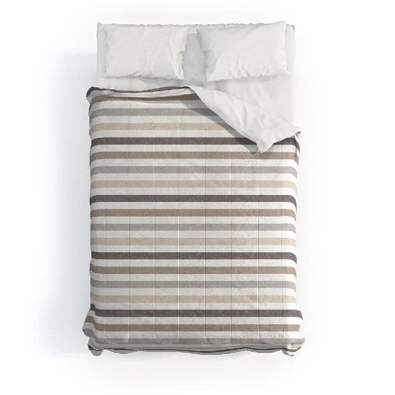 Cotton - filled comforters for a breathable and natural sleep experienceLittle Arrow Design Co Mod Neutral Linen Stripes Made To Order Full Comforter Cotton - filled comforters for a breathable and natural sleep experienceLittle Arrow Design Co Mod Neutral Linen Stripes Made To Order Full Comforter