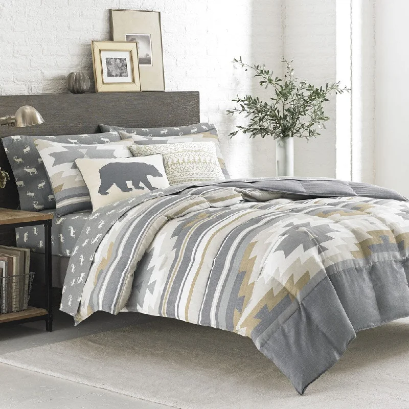 Latex - filled comforters with a bouncy texture and good supportEddie Bauer Fidalgo Down Alt 3-piece Comforter Set