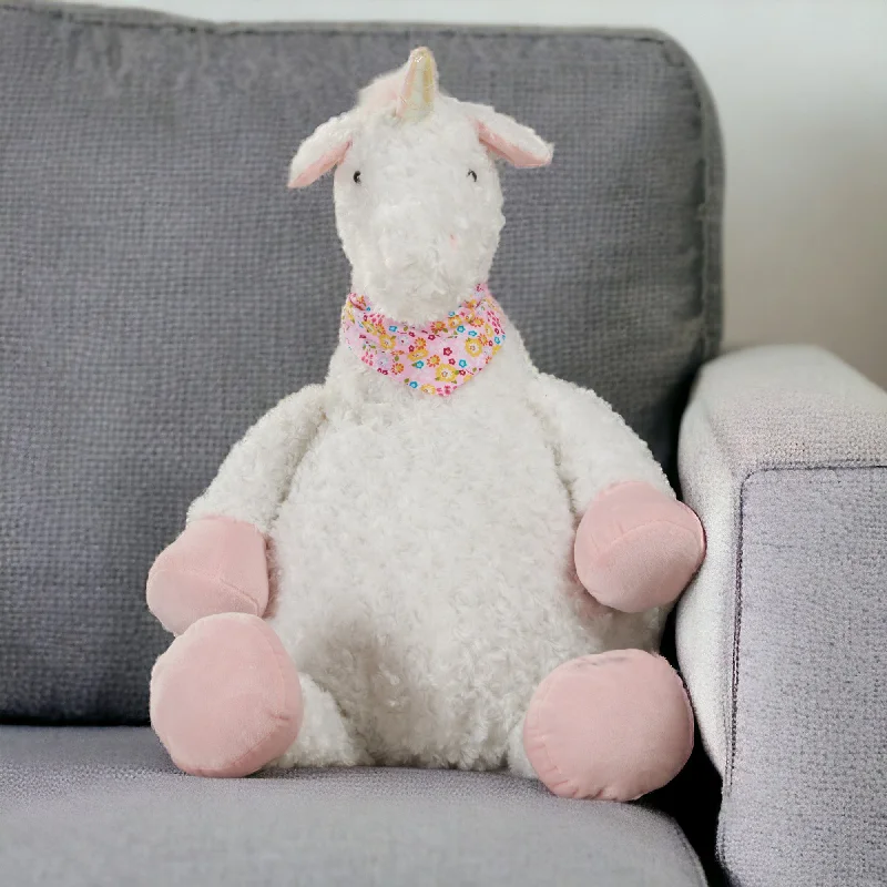 Adjustable Pillows for Customized Comfort22" X 26" Ivory Unicorn Throw Pillow
