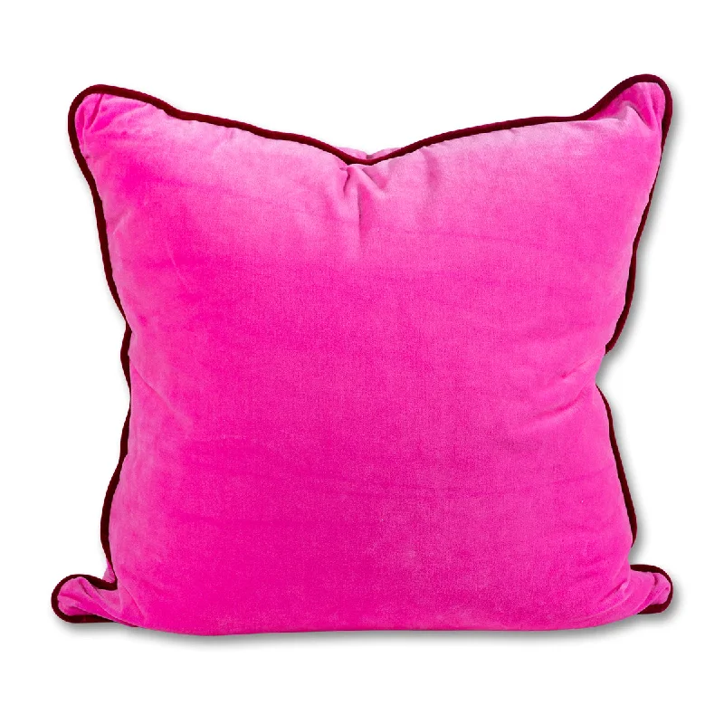 Lumbar Support Pillows for Car SeatsCharliss Velvet Pillow - Neon Pink + Wine