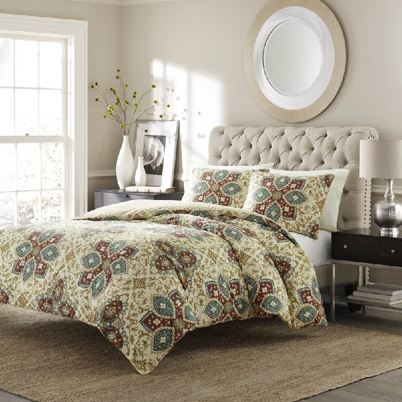 Bamboo - fiber - filled comforters with antibacterial and breathable qualitiesStone Cottage Flora Cotton Sateen Comforter Set