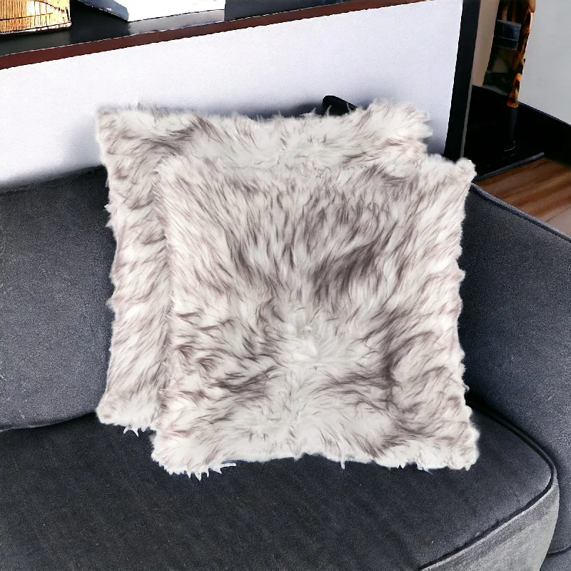 Cooling Pillows for Hot SleepersSet of Two 18" Chocolate Faux Fur Throw Pillow