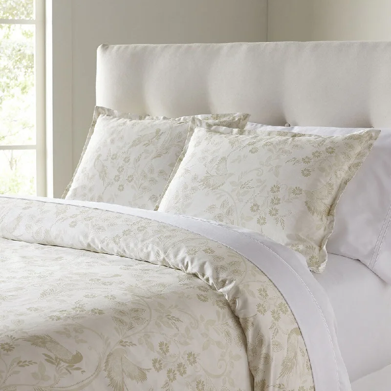 Silk - filled comforters for a luxurious and smooth touchStone Cottage Jacqueline Beige Comforter & Sham Set