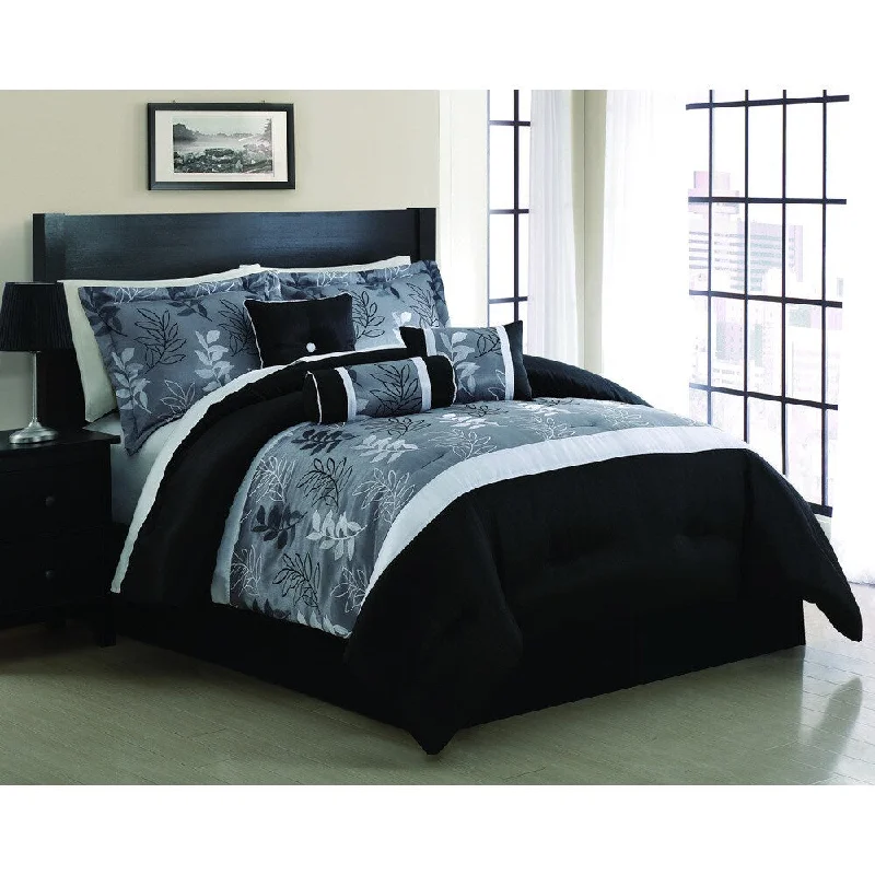 Full - size comforters suitable for full - sized beds in guest rooms or small bedroomsKellen Embroidered 7-piece Comforter Set