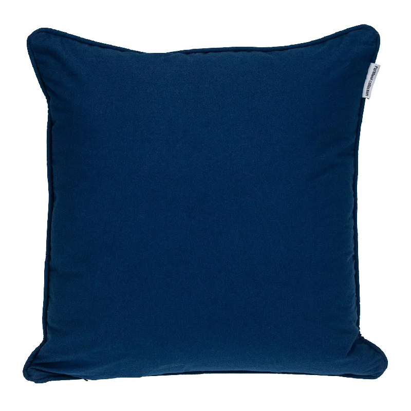 Square Pillows for Modern Home Decor20" X 20" Blue Geometric Cotton Zippered Pillow