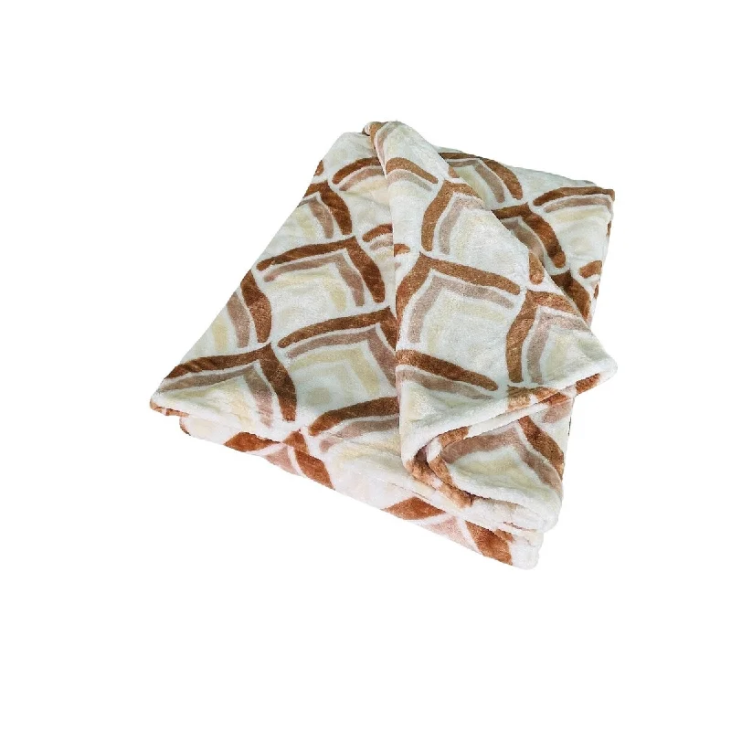 Recycled polyester blankets for an eco - conscious optionJasper Blush Scale Throw