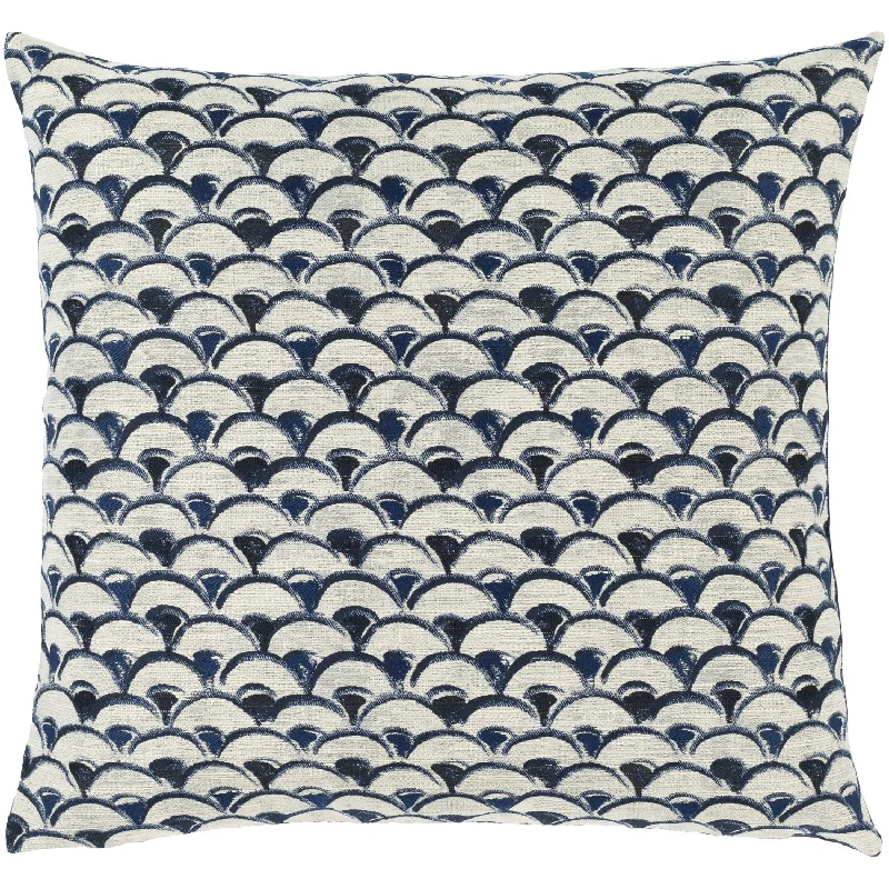 Cotton Pillows for Natural ComfortSanya Bay Jacquard Pillow in Bright Blue