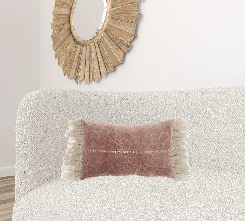 Hypoallergenic Pillows for Allergy SufferersWide Tasseled Marble Pink Lumbar Pillow Hypoallergenic Pillows for Allergy SufferersWide Tasseled Marble Pink Lumbar Pillow