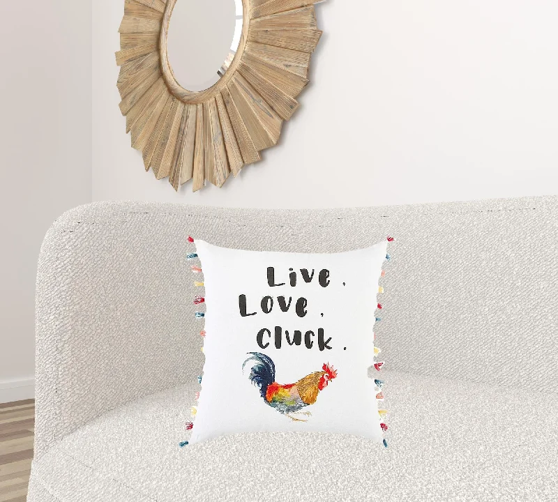 Lumbar Support Pillows for Car SeatsWhite Chicken Love Modern Throw Pillow