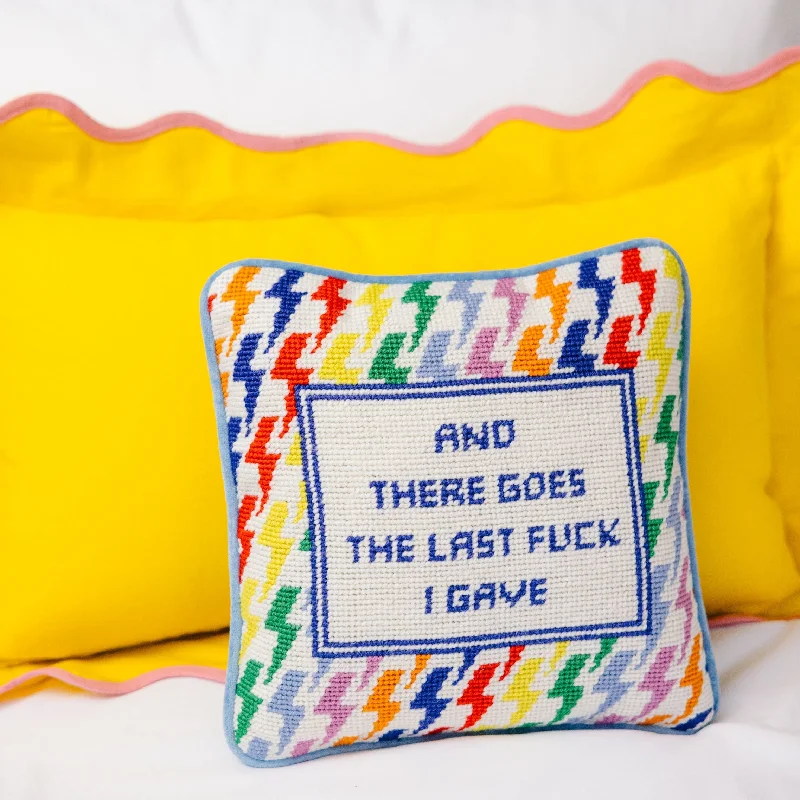 Adjustable Pillows for Customized ComfortAnd There Goes Needlepoint Pillow