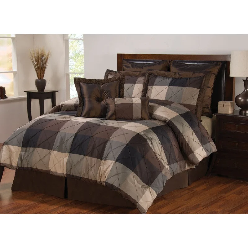 Silk - filled comforters for a luxurious and smooth touchVCNY Elliot 8-piece Comforter Set