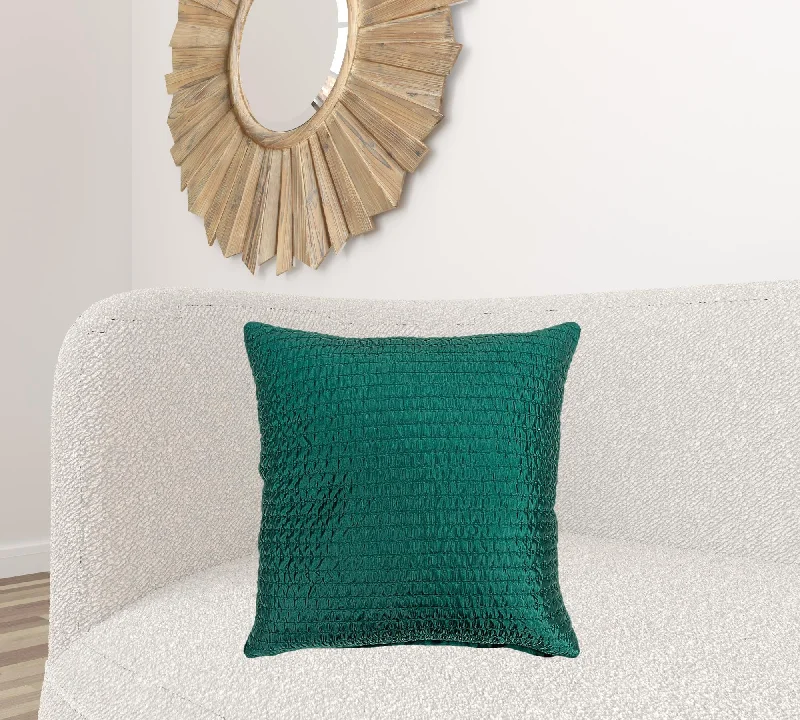 Bolster Pillows for Sofa DecorationTeal Smooth Weaved Modern Throw Pillow