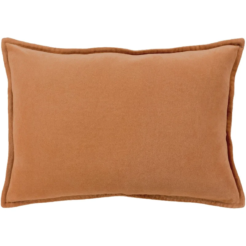 Bolster Pillows for Sofa DecorationCotton Velvet Pillow in Burnt Orange