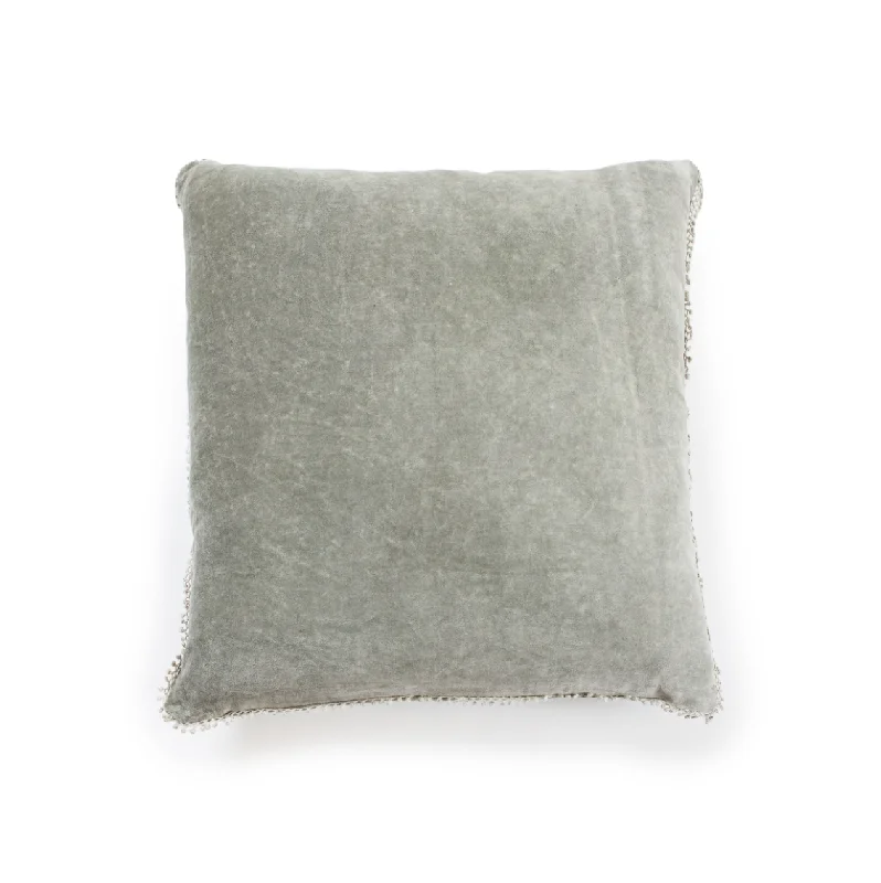 Lumbar Support Pillows for Car Seats***Elephant Velvet Pillow With Poms - 22"x22