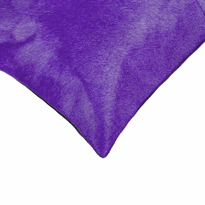 Cotton Pillows for Natural Comfort18 X 18 Purple Cowhide Throw Pillow