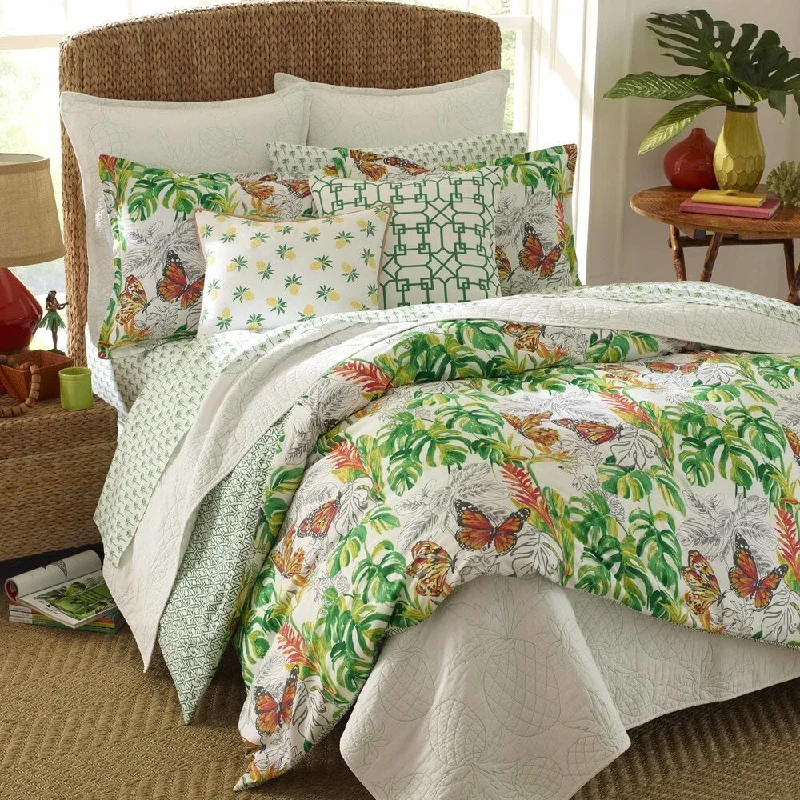 Synthetic - filled comforters like polyester for affordability and hypoallergenic propertiesNine Palms Butterfly Garden Comforter Set