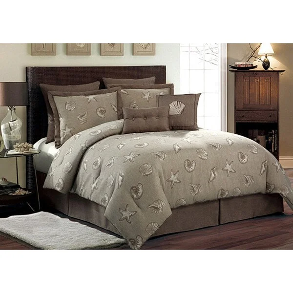 Goose down comforters known for their superior quality and insulationVCNY Key West 6-piece Twin-size Comforter Set - Red