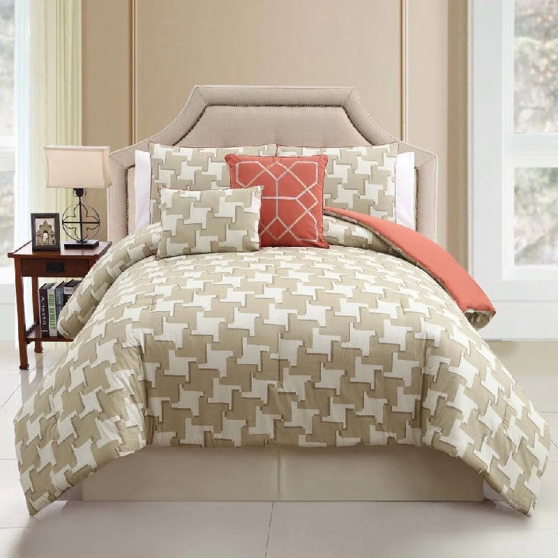 Microfiber - filled comforters that are lightweight and easy to care forVCNY Sheridan 100-percent Cotton 5-piece Comforter Set