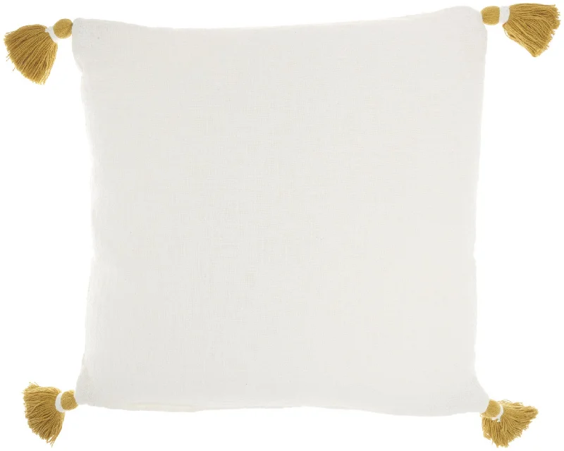 Back Support Pillows for Office ChairsBoho Mustard Cotton Accent Throw Pillow