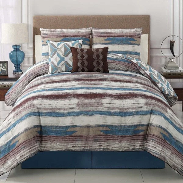 Microfiber - filled comforters that are lightweight and easy to care forVCNY Allegra 5-piece Comforter Set