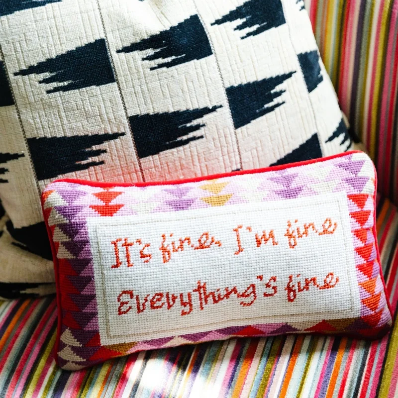 Cotton Pillows for Natural ComfortEverything's Fine Needlepoint Pillow