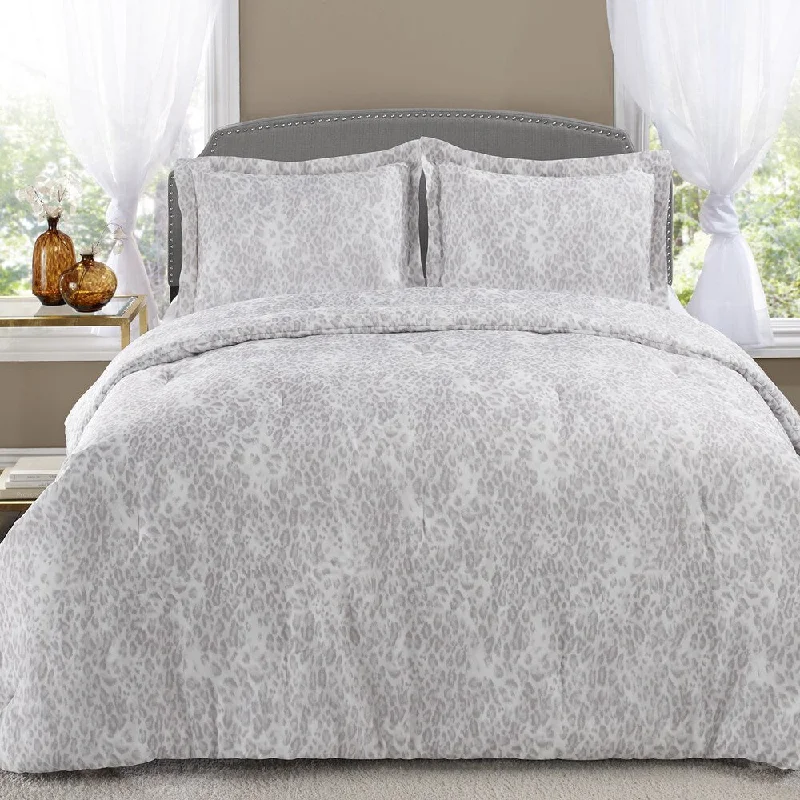 King - size comforters to fit large king - sized beds perfectlyPatti LaBelle Snow Leopard 3-piece Comforter Set