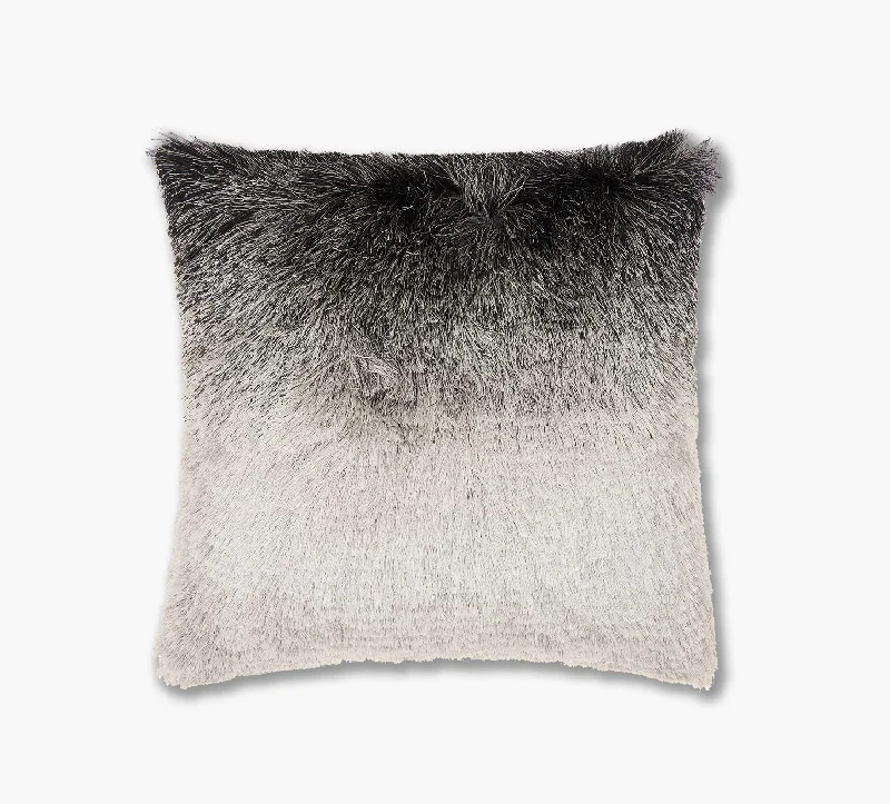 Firm Pillows for Side SleepersBlack and Silver Shag Pillow 20 x 20