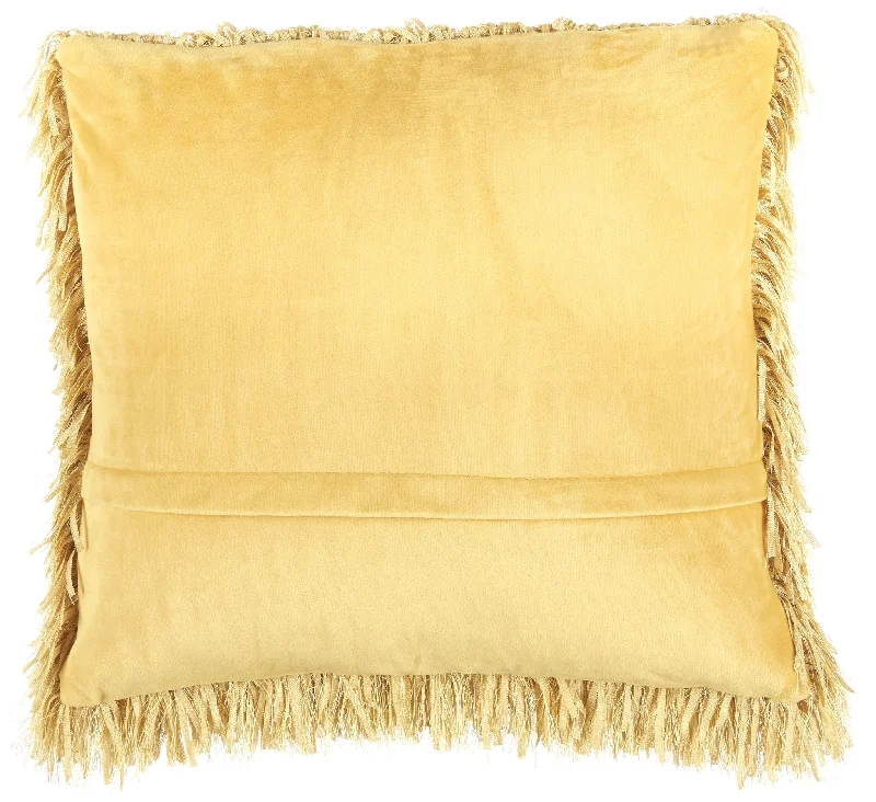Firm Pillows for Side SleepersSquare Yellow Shag Throw Pillow