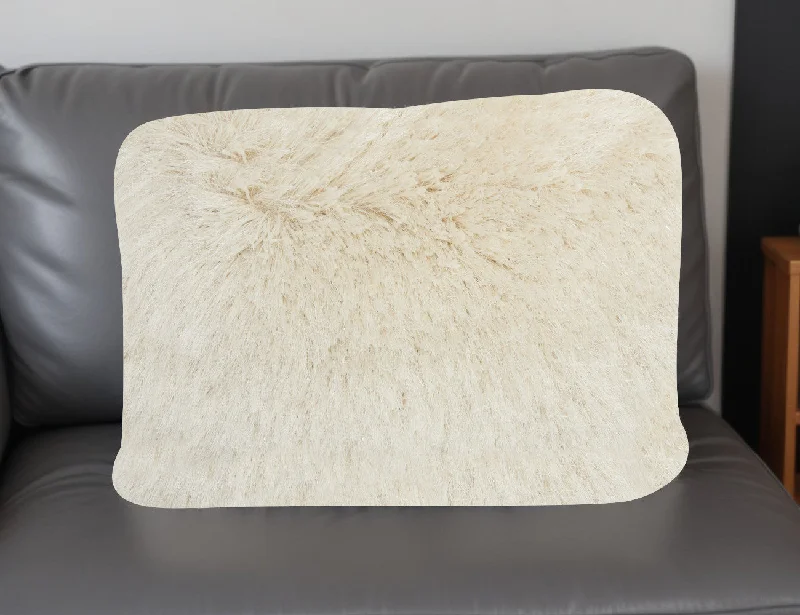 Pregnancy Pillows for Expectant MothersCream Super Shaggy Throw Pillow