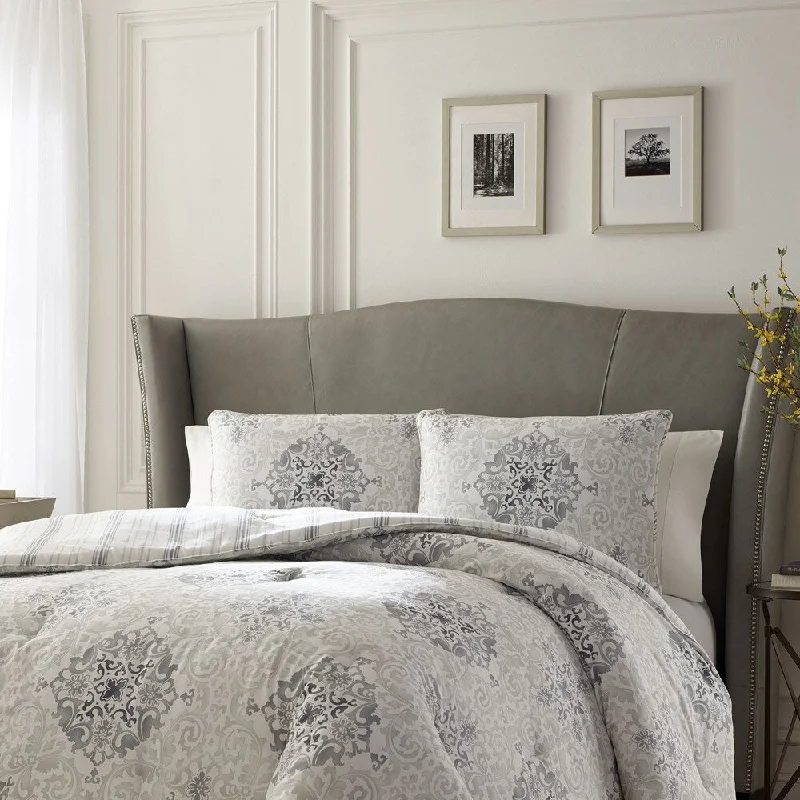 Goose down comforters known for their superior quality and insulationStone Cottage Valencia Graphite Cotton Sateen 3-piece Duvet Cover Set