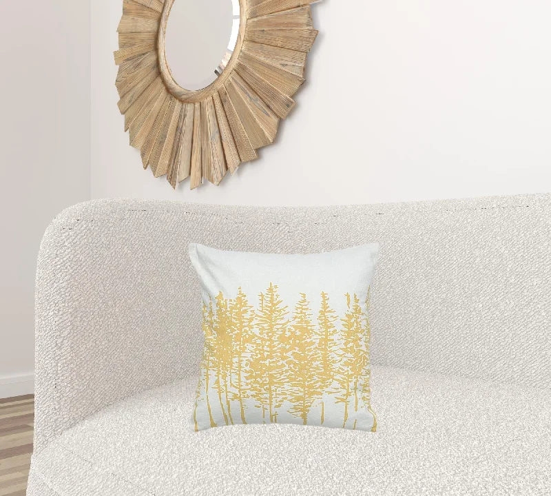Travel Pillows for Long JourneysYellow Ivory Grove of Trees Down Throw Pillow