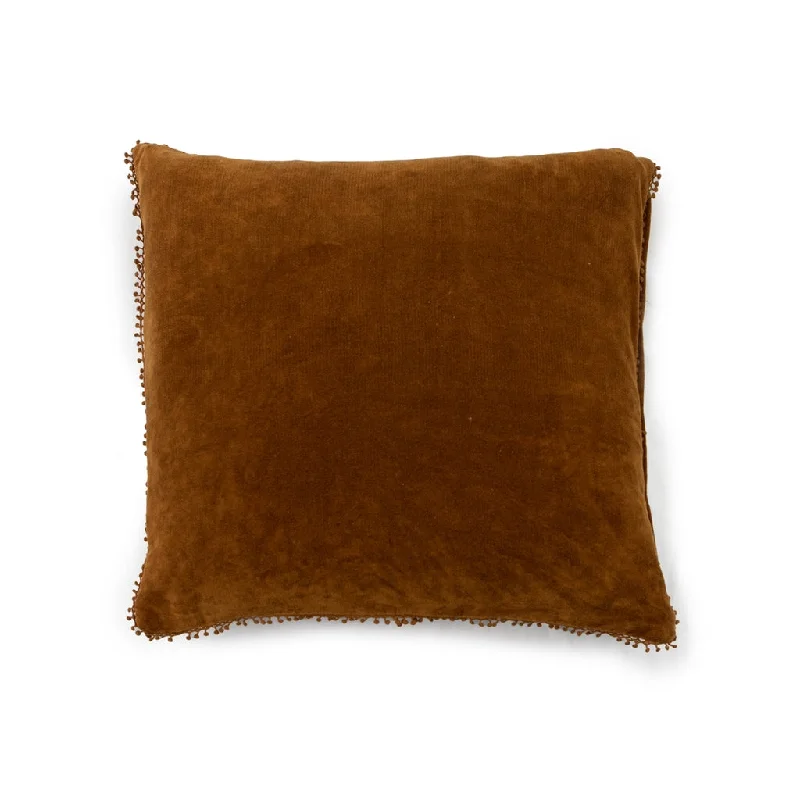 Orthopedic Pillows for Back Pain ReliefCanyon Velvet Pillow with Poms - 22"x22
