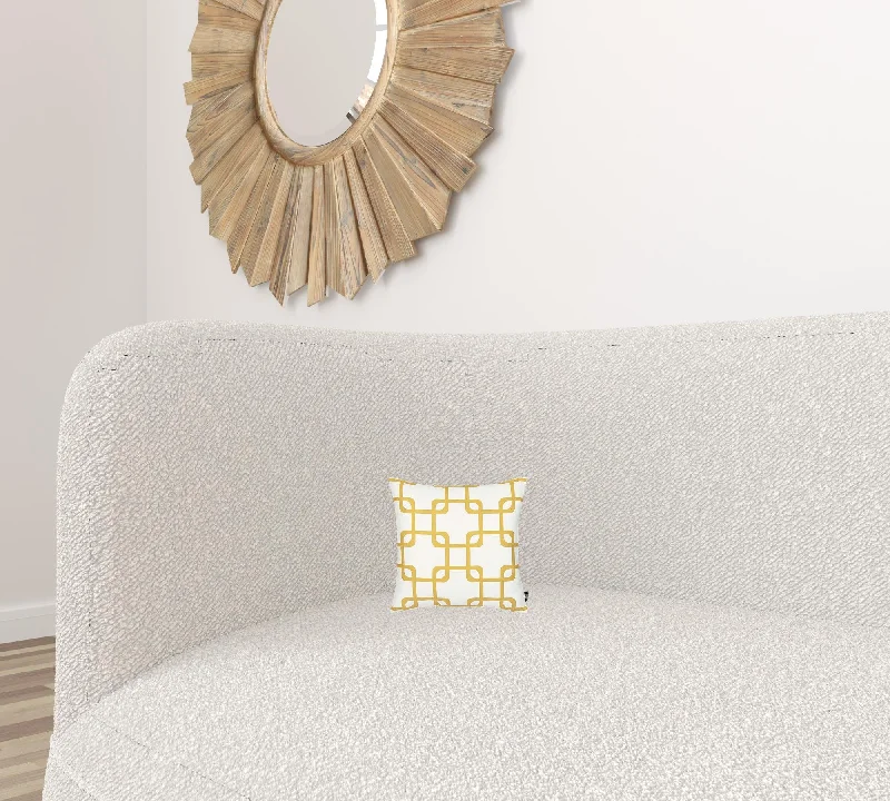 Firm Pillows for Side SleepersYellow and White Grid Geometric Throw Pillow