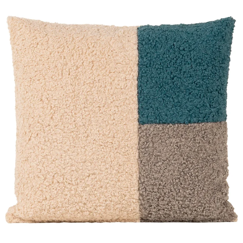 Round Pillows for Boho-Style InteriorsTiffany 3 Patch Boucle Pillow
