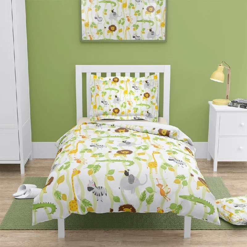 Goose down comforters known for their superior quality and insulationLaural Home Jungle Pals and Friends Comforter Goose down comforters known for their superior quality and insulationLaural Home Jungle Pals and Friends Comforter