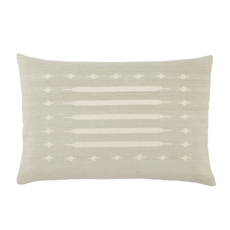 Velvet Pillows for a Touch of EleganceIkenna Tribal Pillow in Light Gray