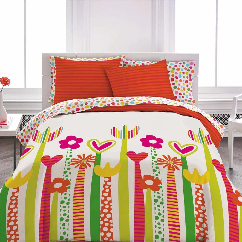 Duck down comforters with a softer feel and good warmth retentionAgata Ruiz Crazy Icons Comforter Set
