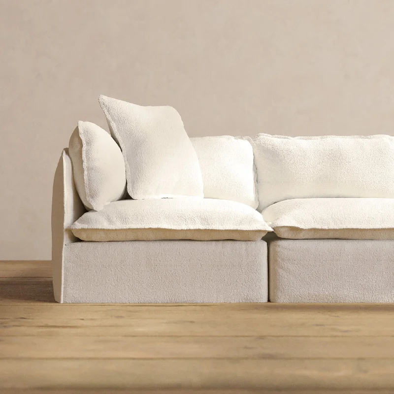 Cotton Pillows for Natural ComfortSquare Performance Accent Pillow 22 x 22 | Knit Boucle in Mousse Cotton Pillows for Natural ComfortSquare Performance Accent Pillow 22 x 22 | Knit Boucle in Mousse