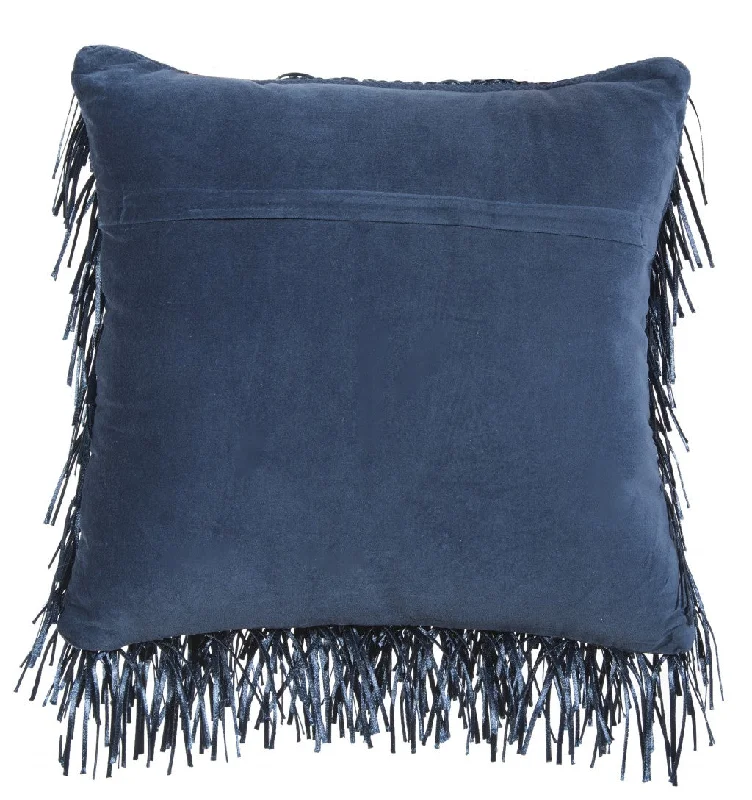 Feather Pillows for a Luxurious SleepUnique Navy Blue Shag Accent Pillow