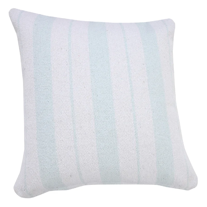 Down Alternative Pillows for Ethical Choices20" X 20" Bright Blue And White 100% Cotton Coastal Zippered Pillow