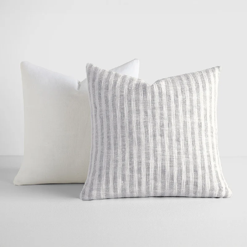 Back Support Pillows for Office Chairs2-Pack Yarn-Dyed Bengal Stripe / Solid Décor Throw Pillows
