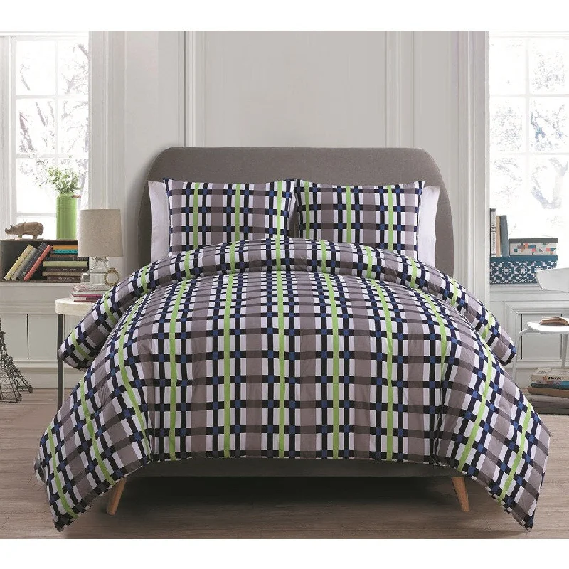 Microfiber - filled comforters that are lightweight and easy to care forVCNY Elliot 3-piece Comforter Set
