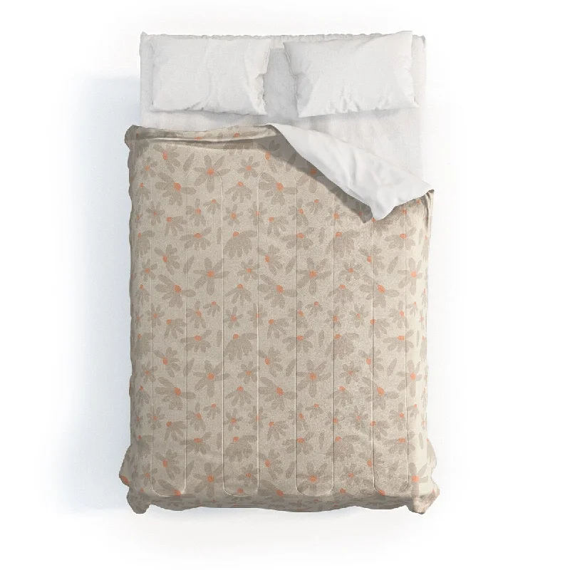 Synthetic - filled comforters like polyester for affordability and hypoallergenic propertiesIveta Abolina Freehand Daisies Neutral Made To Order Full Comforter Synthetic - filled comforters like polyester for affordability and hypoallergenic propertiesIveta Abolina Freehand Daisies Neutral Made To Order Full Comforter