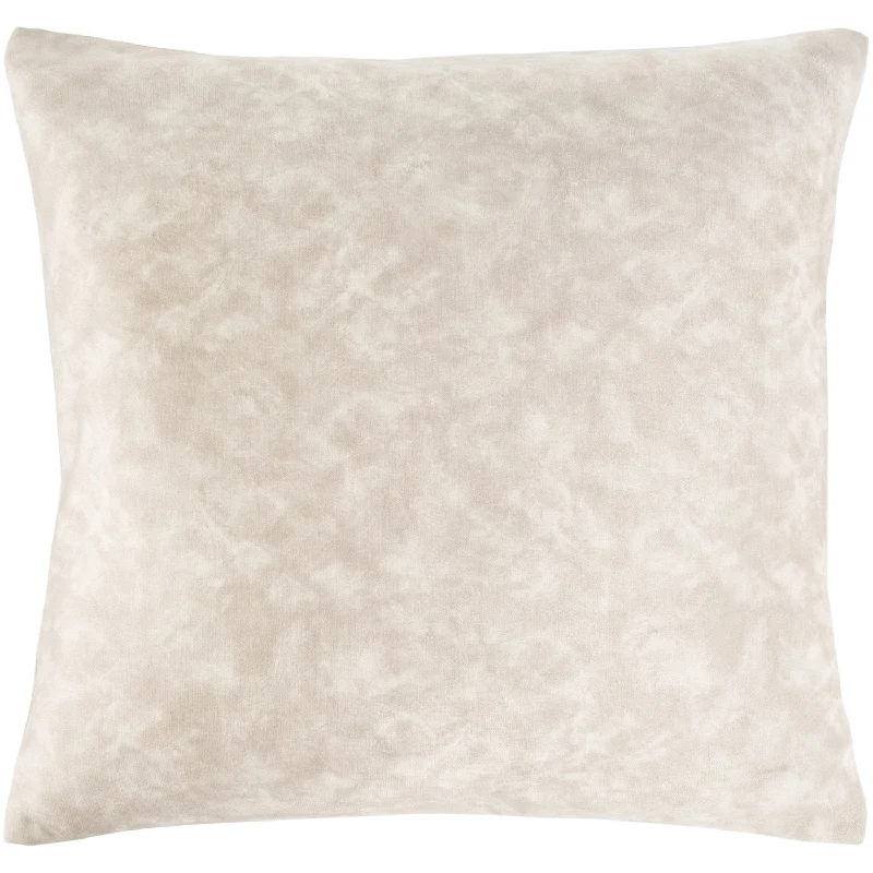 Soft and Fluffy Pillows for Bedroom ComfortCollins Velvet Square Pillow Khaki, Cream