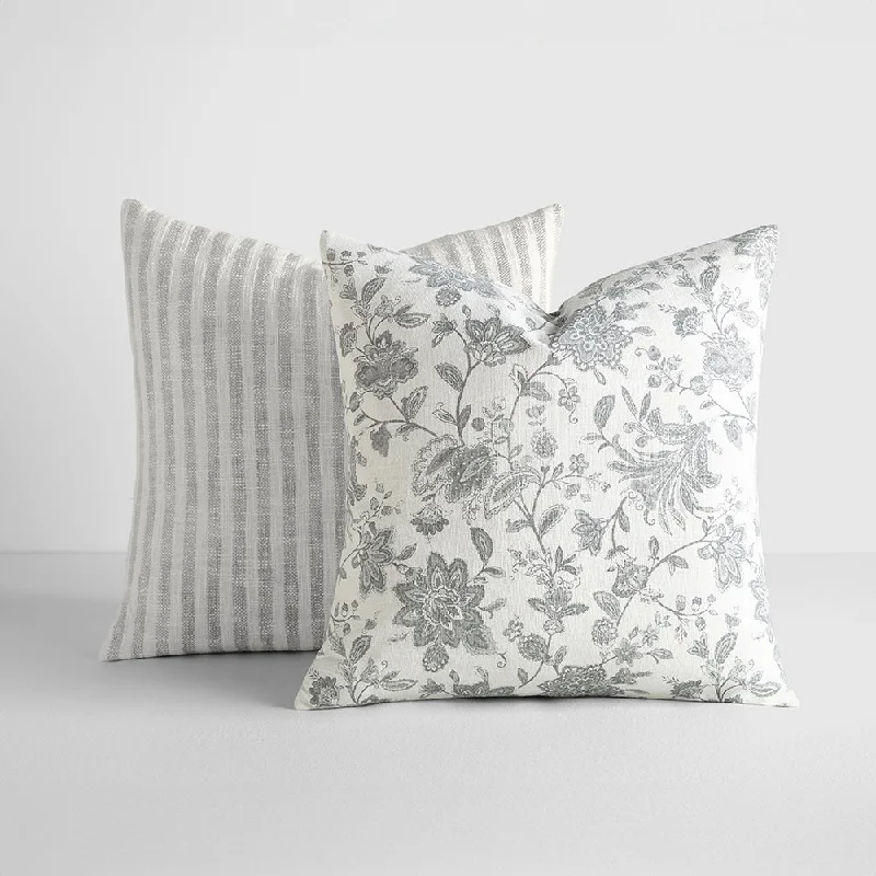 Firm Pillows for Side Sleepers2-Pack Yarn-Dyed Bengal Stripe / Jacobean Décor Throw Pillows