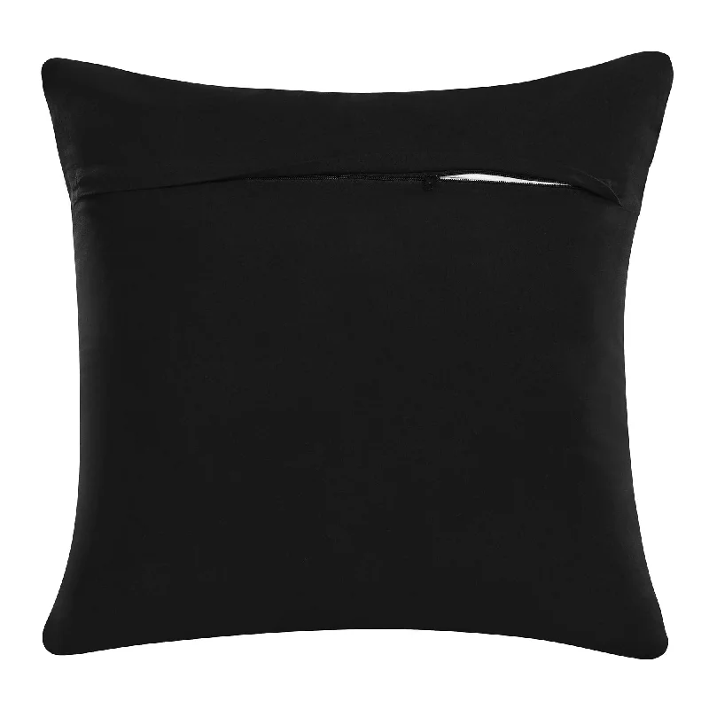 Travel Pillows for Long Journeys20" X 20" Black And White Forest Animals Polyester Animal Print Zippered Pillow